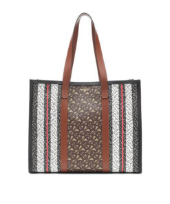 Monogram Stripe e-canvas tote