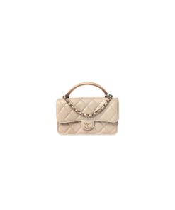 CHANEL MINI FLAP WITH TOP HANDLE(HIGH-END GRADE)