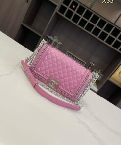 chanel leboy pink silver