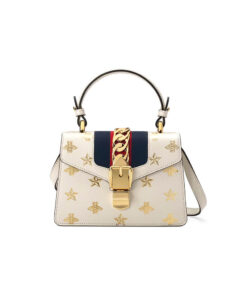 GG Sylvie Bee Star mini leather bag