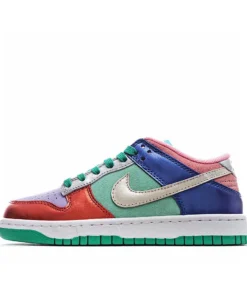Nike Dunk Low Sunset PulseSB Sneakers Blue Pink Silver Green Red