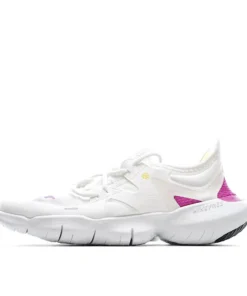 NIKE FREE RN FLYKNIT 5.0 Running Shoes White Fuchsia