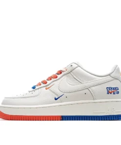 Nike Air Force 1 Low 07 Beige Red Blue Low Top Sneakers