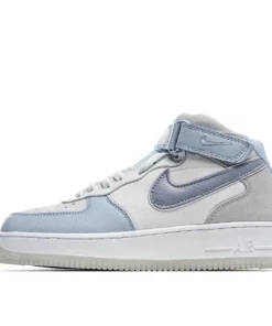 Nike Air Force 1 07 AF1 Light Armoury Blue Mid-Top Sneakers