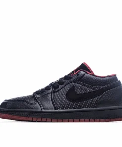 Air Jordan 1 Retro Low 'Black Silver Red'