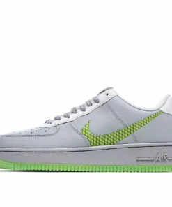 Nike Air Force 1 Low Grey-Green Drop Hook Low-Top Sneakers