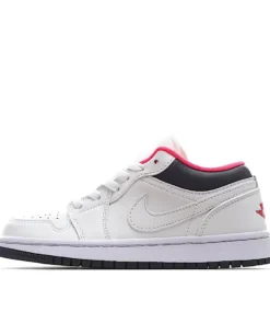 Air Jordan 1 Low Low Top Retro Culture Basketball Shoes White Black Powder
