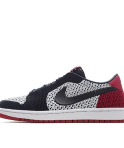 Air Jordan 1 Retro low Flyknit AJ1 Low Black Black And Red
